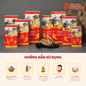 Hướng dẫn sử dụng hồng sâm củ khô Hàn Quốc