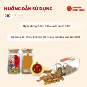 Hồng sâm thái lát cao cấp DKG - 3 lọ/hộp (100g/lọ)