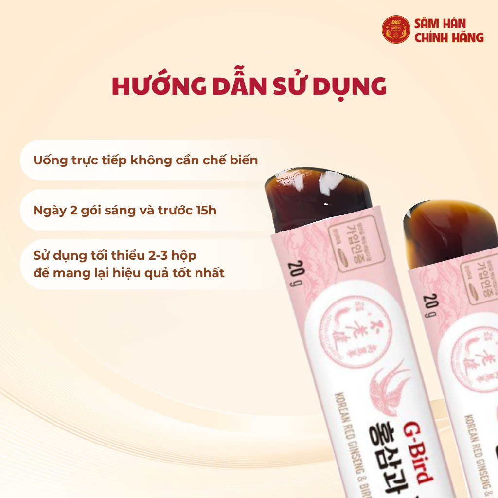 Hồng sâm yến sào G-BIRD DKG 2 Hồng sâm yến sào G-BIRD DKG