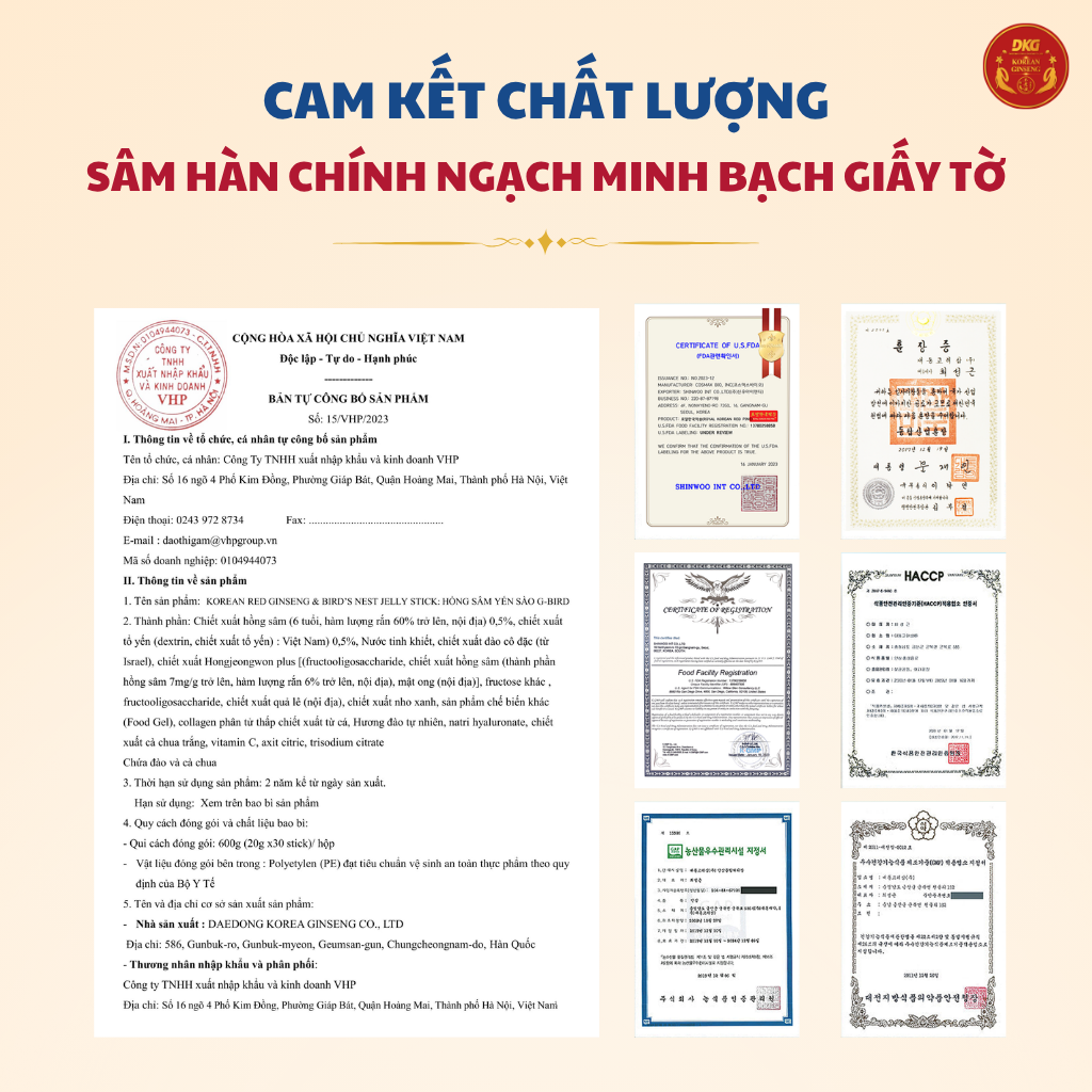 Hồng sâm yến sào G-BIRD DKG 3 Hồng sâm yến sào G-BIRD DKG