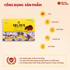 Nấm linh chi Hàn Quốc trọng lượng 500gr nhập khẩu chính ngạch